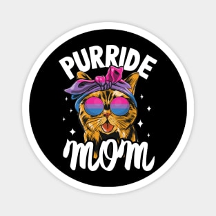 Purride Mom Cat Funny Bi Pride Magnet